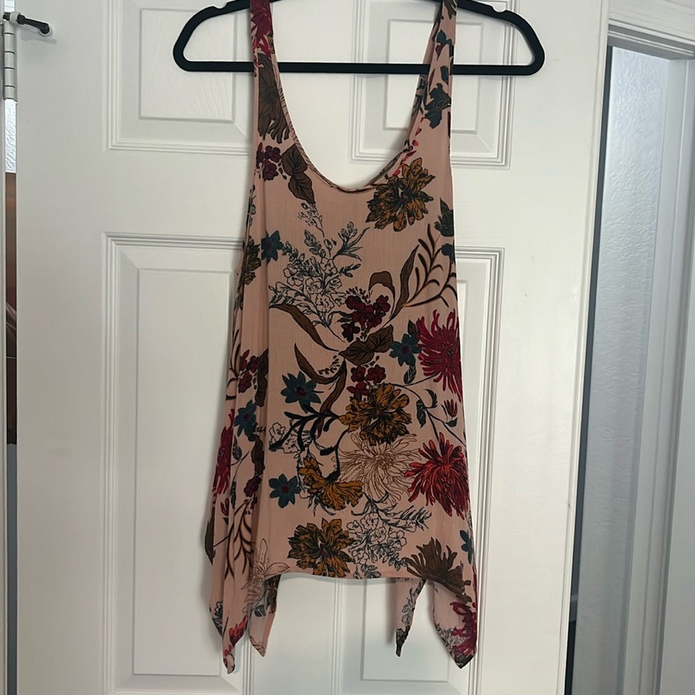 Patterned Open Back Tank Top